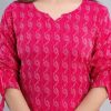 Aagam Voguish Kurtis Cotton Three Quarter Sleeves