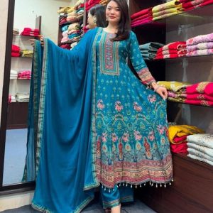 Elegant Rajasthani Full Anarkali Suit Set for Festive Wear