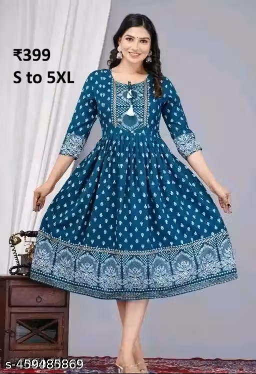 buti teal  Name:  buti teal  Fabric: Rayon Sleeve Length: Three-Quarter Sleeves Pattern: Printed Combo of: Single