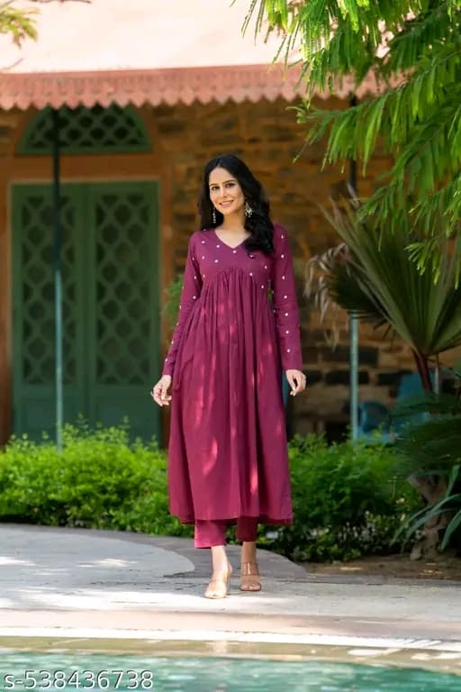 WhatsApp Image 2025-12-28 at 10.31.21 AM (2) Chithrarekha Superior Women Kurta Set Fabric Rayon