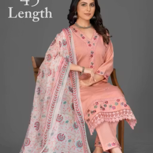 Elegant embroidered Kurta Pant  Dupatta Set