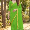 Plain jari Border Mul Cotton Saree with Blouse