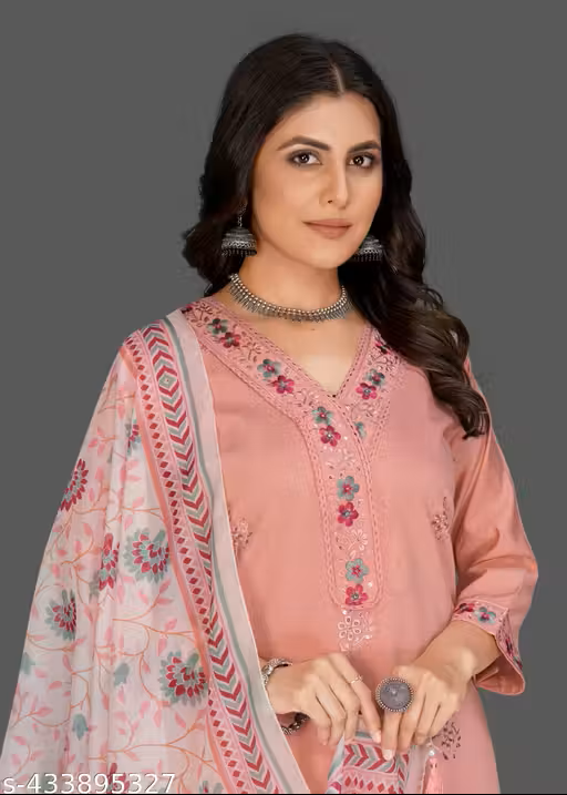 Elegant embroidered Kurts Pant & Dupatta